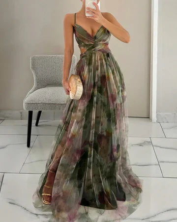 Ana | Elegancia floral en un vestido largo