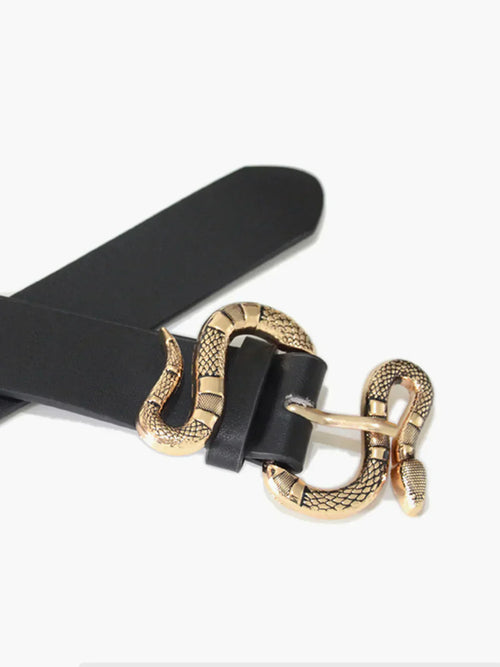 ALBA™ | Cinturón de cuero con hebilla de serpiente en uno