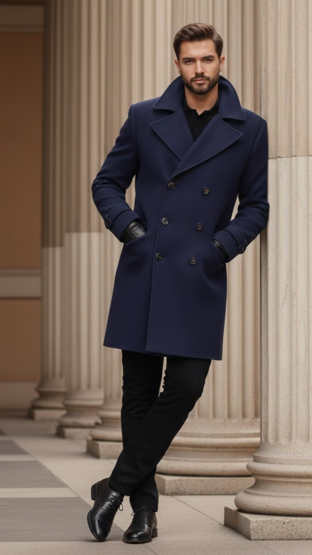 Marcello | Abrigo cruzado de invierno para hombre