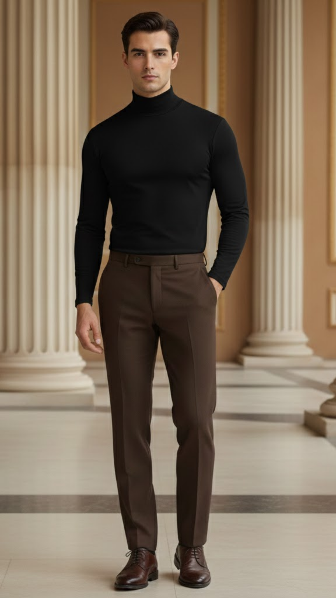 Alejandro - Camiseta de manga larga, cuello alto
