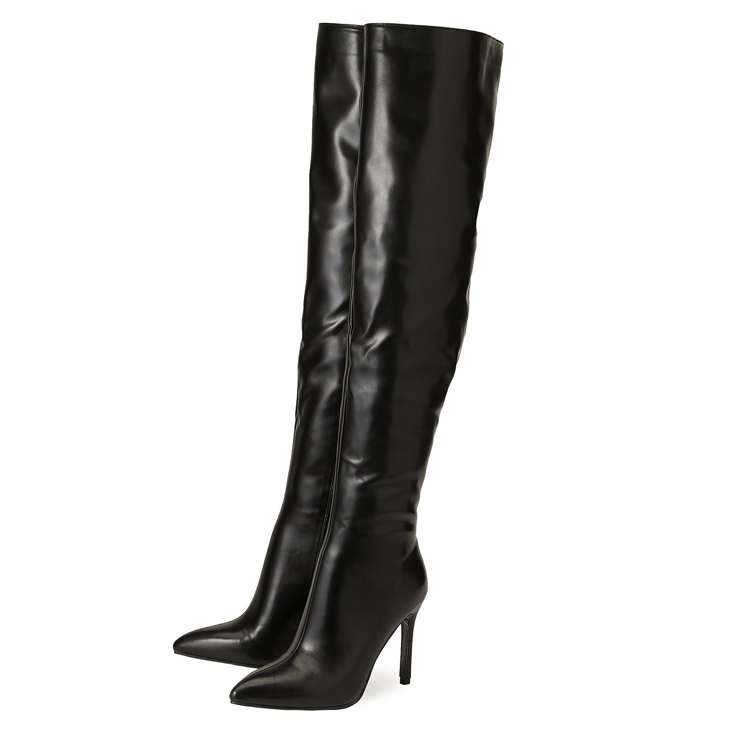 Nocturna - Botas Largas de Cuero PU
