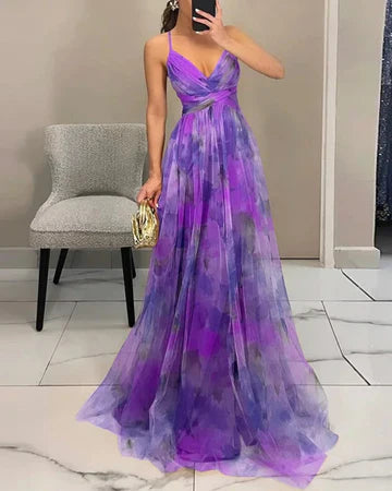 Ana | Elegancia floral en un vestido largo