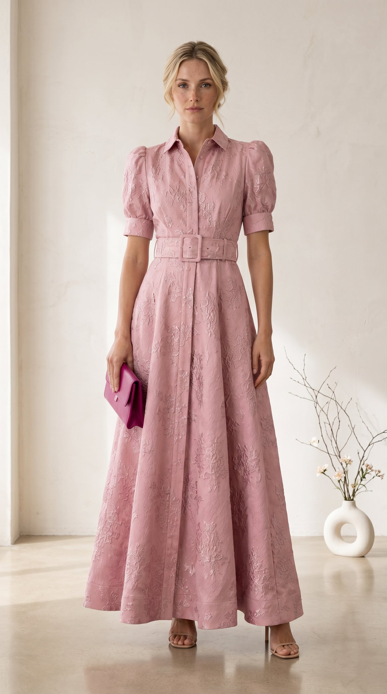 Aria | Vestido corto con mangas abullonadas