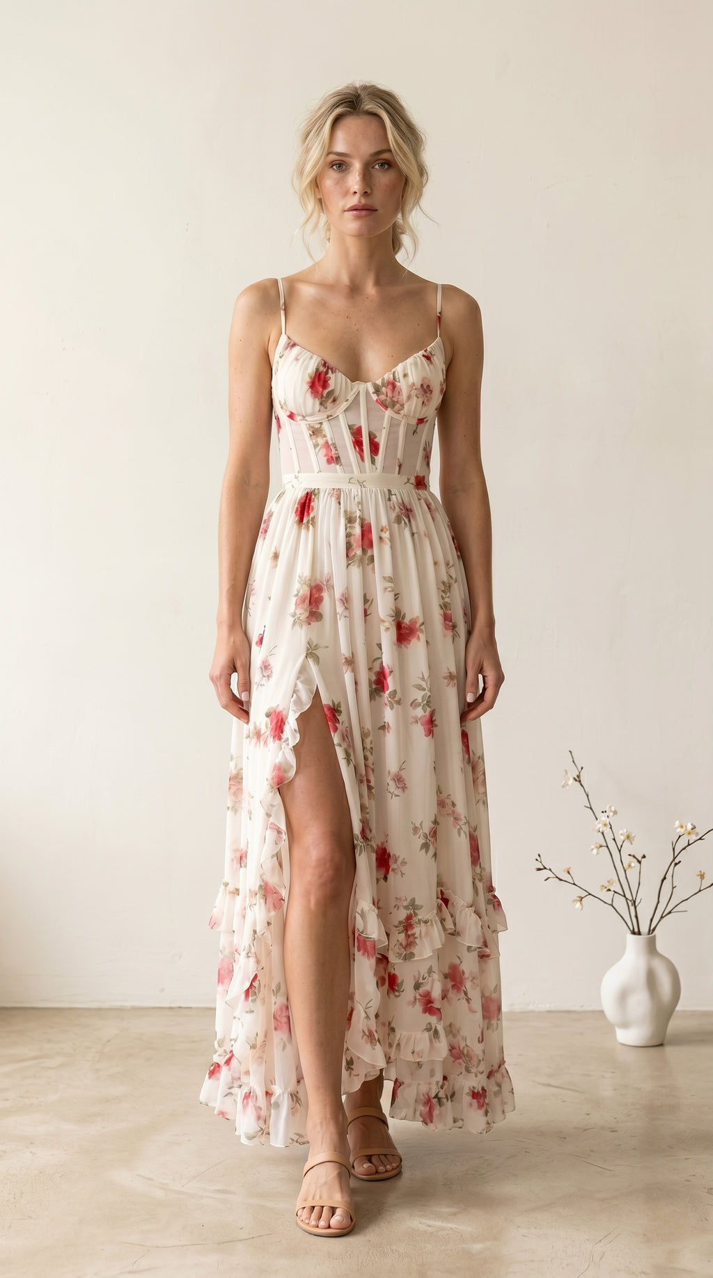 Scarlett | Vestido romántico con estampado floral