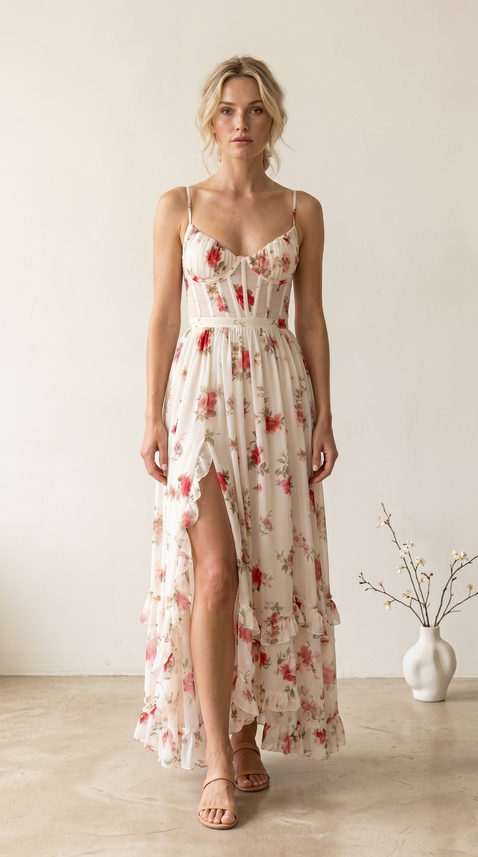Scarlett | Vestido romántico con estampado floral