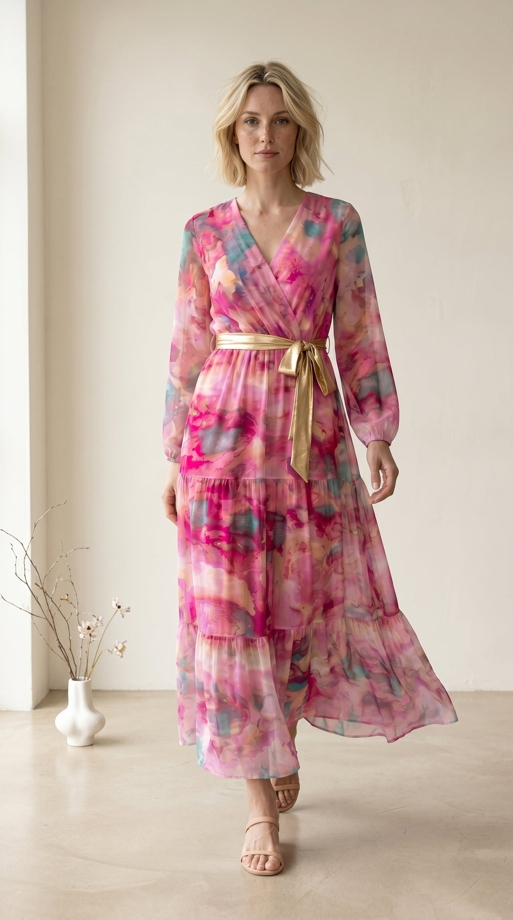 Hazel | Vestido cruzado con estampado floral