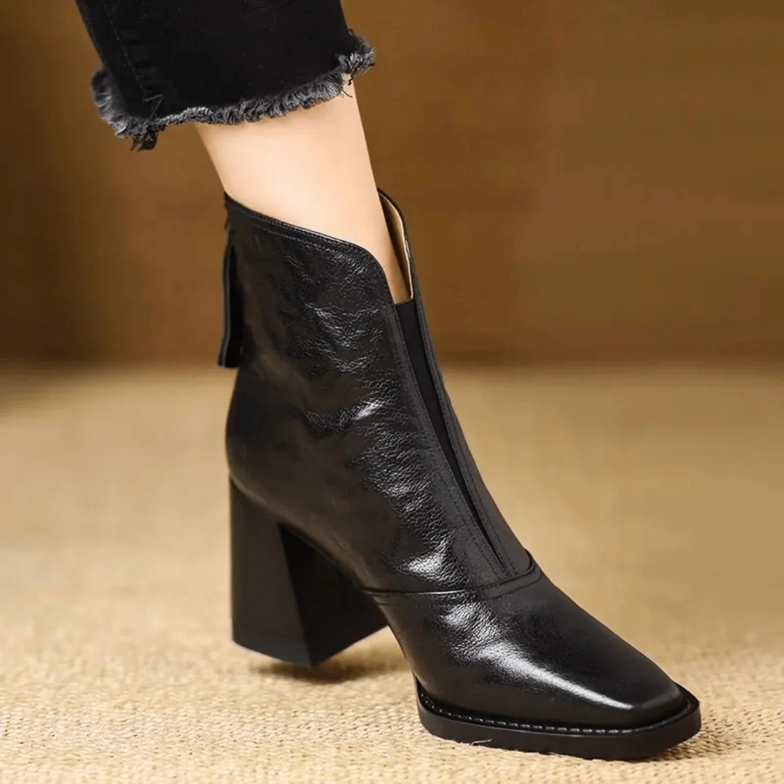 Claudia | Botines de lujo de tacón medio