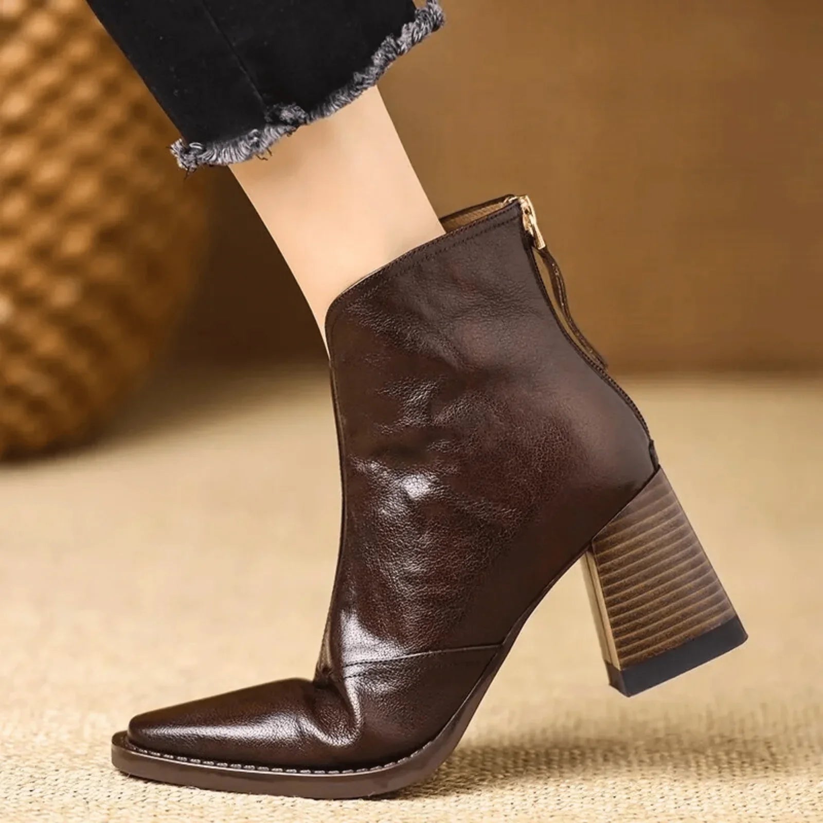 Claudia | Botines de lujo de tacón medio